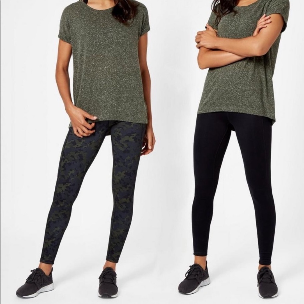 Sweaty Betty Black and Camouflage Leggings
